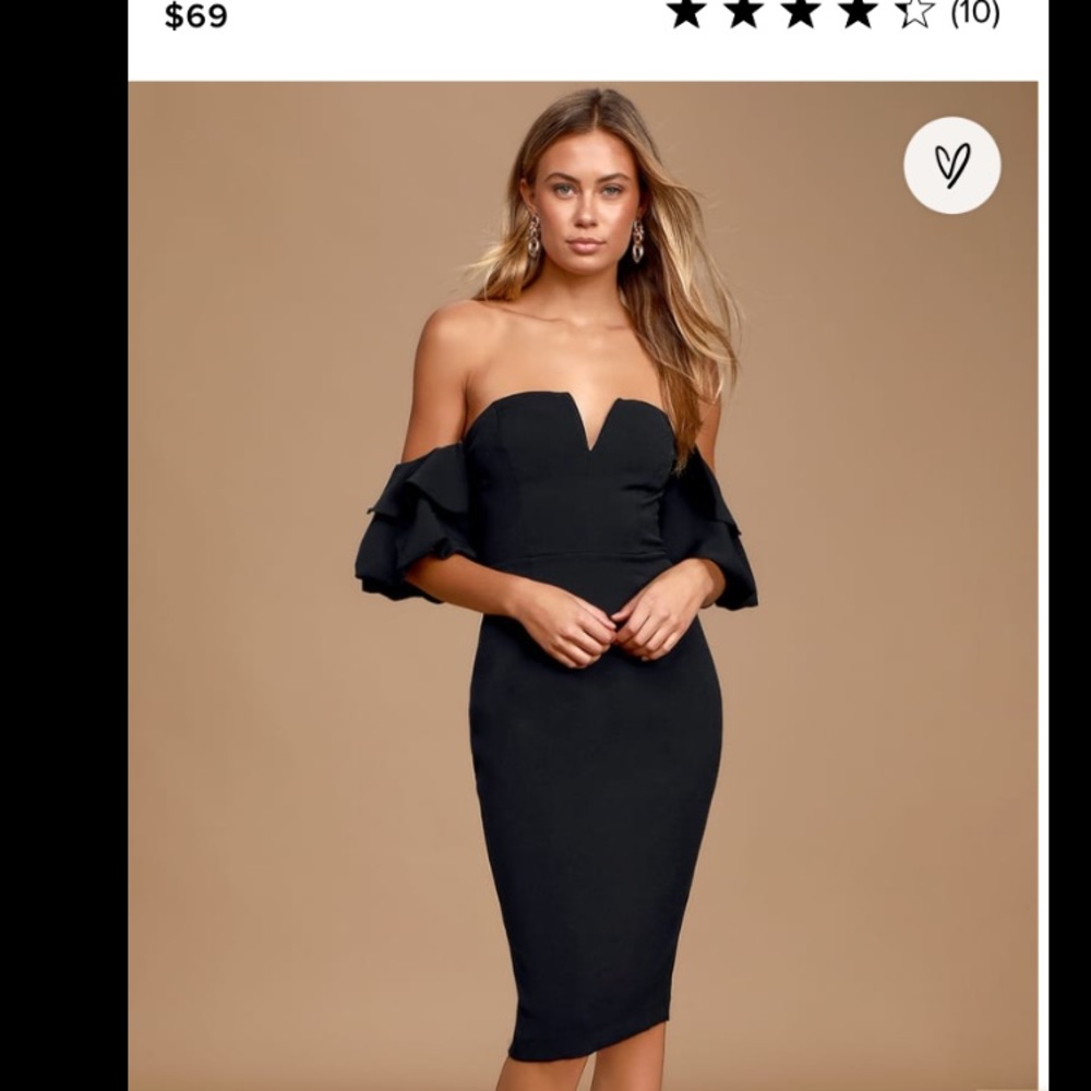 Black off the shoulder dress